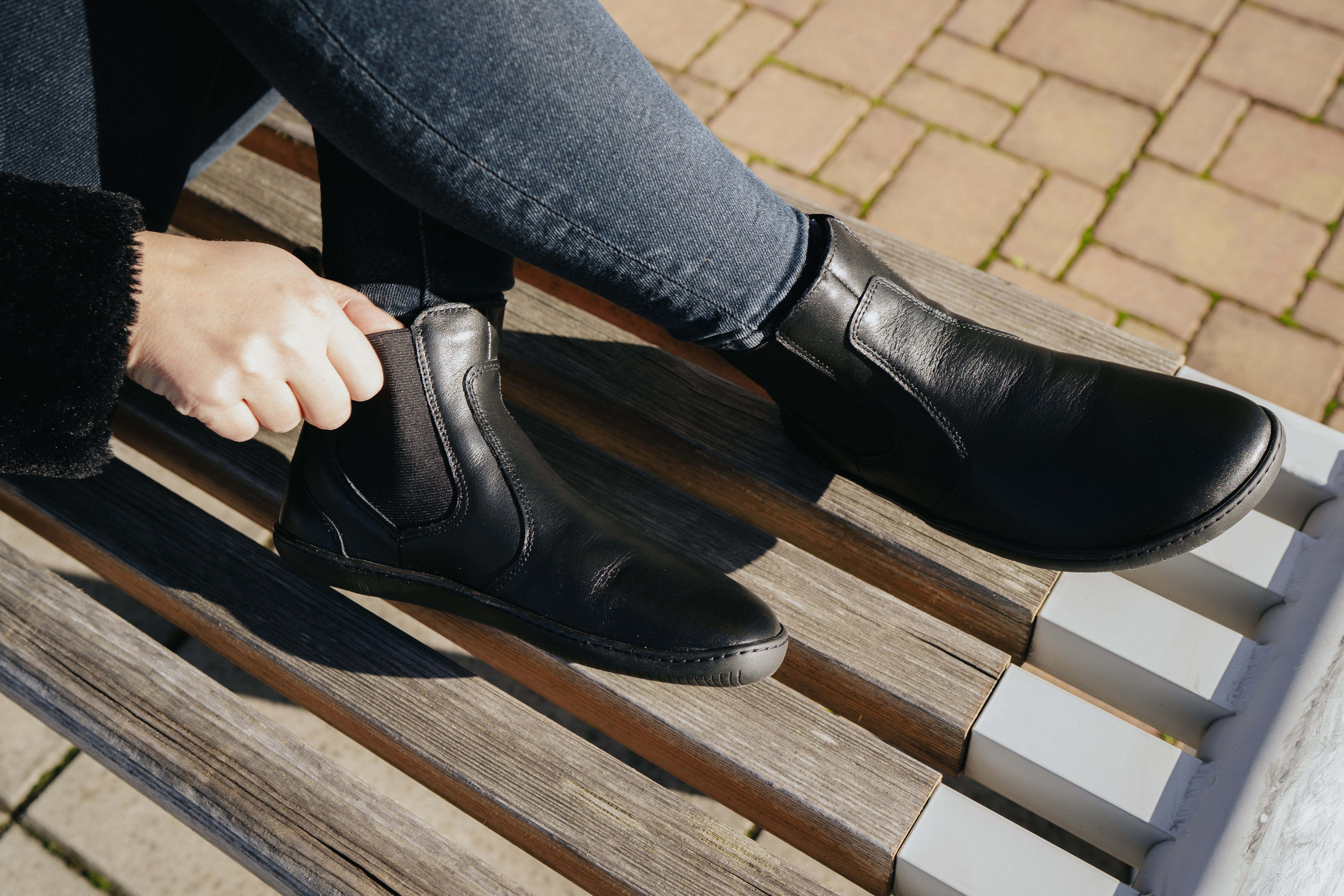 UMA černé - barefoot chelsea boty